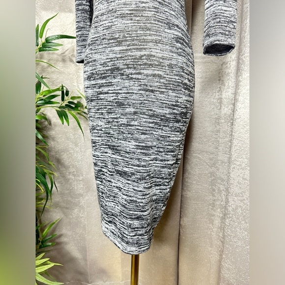 Lulus Modern Marl Grey Sleeve Bodycon Dress Sz S - Picture 7 of 13